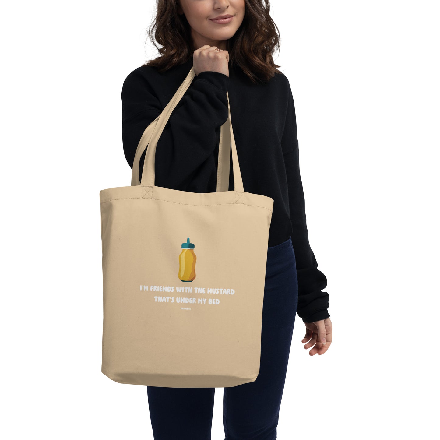 Misheard Lyrics Tote Bag - "I'm friends with the mustard that's under my bed"